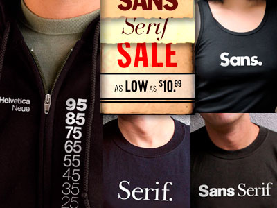 Sans Serif Homepage e commerce typography typographyshop web design