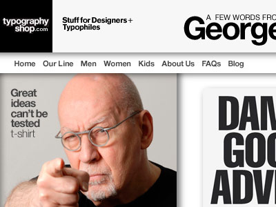 George Lois Typographyshop Homepage advertising advice art direction george lois quotation typography