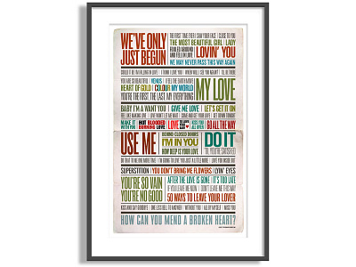 Love Songs: The 70s Poster Mockup design love music poster type typography typographyshop web