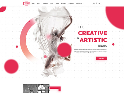 1989 theme creative parallax red webdesign