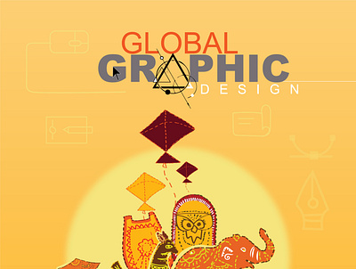 GLOBAL GRAPHIC DESIGN DAY billboard design branding design folk illustration logo poster poster design typography vector