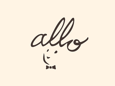 Allo Rabbit alice in wonderland allo bunny business concept illustration logo idea logogram rabbit vector