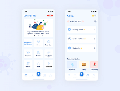 Covid-19 application coronavirus covid 19 covid 19 seniors uxui well being