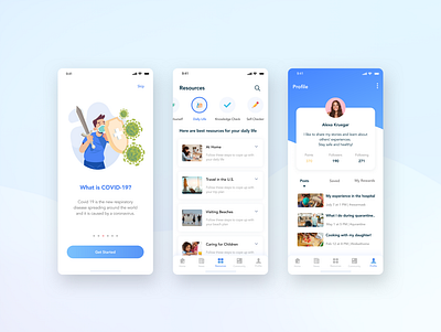 Informably application branding coronavirus covid 19 covid 19 design gamification hackathon health healthcare illustration medical mobile mobile ui