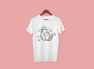 T-shirt design (Cat Illustration) cat cute t shirt design t shirt illustration