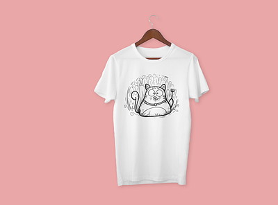 T-shirt design (Cat Illustration) branding cat cute design t shirt illustrator logo t shirt design
