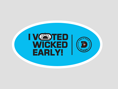 Early Voting Sticker clerk dracut early early vote election flag massachusetts political sticker sunrise vote