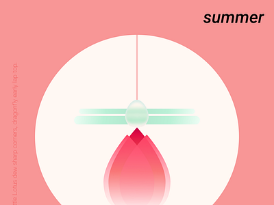 Four Seasons - summer ancient chinese design illustration poem summer