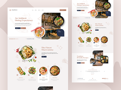 ThaiPhuket 🍜 agency branding design food illustration landingpage onepage restaurant thai ui ux web webdesign webdesigner website wordpress