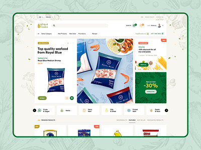 FoodCo 🍎🥩🍋🌽🥖🧀 app delivery ecommerce food foodshop landingpage onepage ui ux web webdesign website