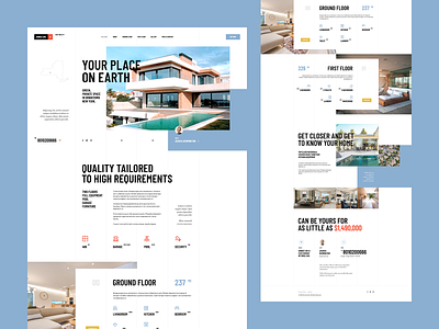 SunsetAve6 design estate home house landingpage onepage realestate ui ux webdesign website wordpress