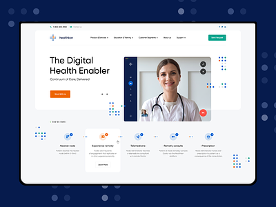 Healthkon 👩‍⚕️ covid doctor health illustration landingpage medical medicine onepage poland ui ux video videochat webdesign webdesigner website