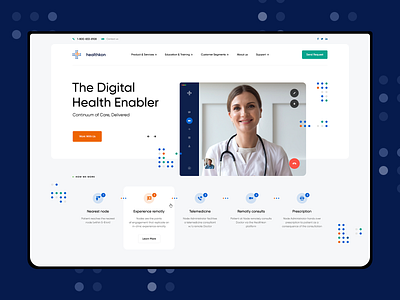 Healthkon 👩‍⚕️ covid doctor health illustration landingpage medical medicine onepage poland ui ux video videochat webdesign webdesigner website