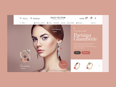 Don Victor Jewelers 💍 design ecommerce gold jewellery jewelry jewels landingpage onepage onlineshop shop ui ux web webdesign webdesigner website woocommerce wordpress