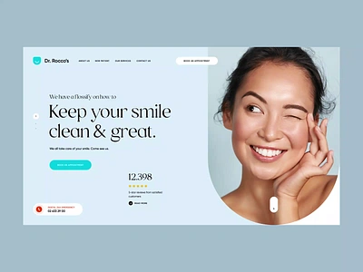 Dr. Rocco Specialized Dental Center dental dentistry design hero illustration landingpage onepage poland typography ui ux web webdesign webdesigner website website animation wordpress