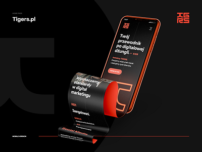 TIGERS 🐯 branding design iphone landingpage logo mobile mockup socialmedia tigers ui ux web webdesign webdesignagency webdesigner website