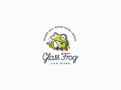 Car Wash ci frog glass id logo