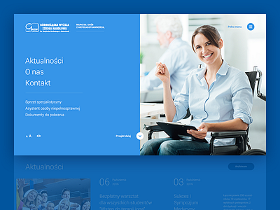 Katowice School of Economics disabled onepage school webdesign website