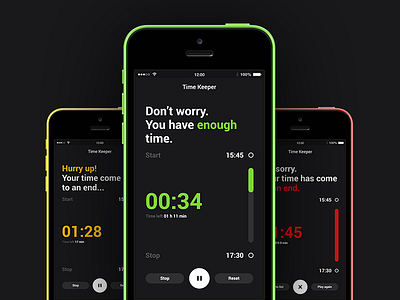Time Keeper app clock ios iphone poland time timer trust typography vision visiontrust
