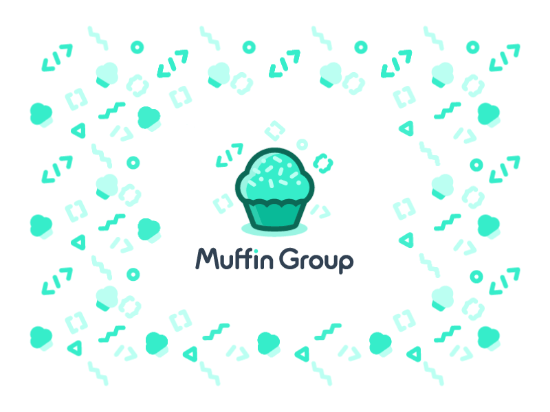 Muffin Group agency group keyvisual logo muffin pattern web wordpress