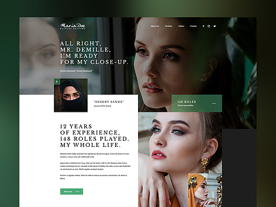 Actress - personal website actress agency blog concept creative poland theme ui ux visiontrust web website