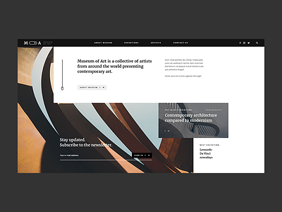 Museum of Art agency blog concept creative museum poland theme ui ux visiontrust web website