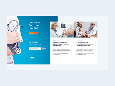 🏨 Medical Clinic - News agency concept creative hospital medical poland theme ui ux visiontrust web website