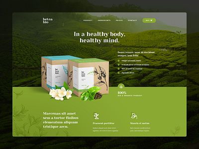 beteabio 🌿 agency bio eco illustration katowice landingpage packing packing design poland tea theme ui ux visiontrust web website wordpress