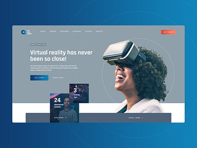 VR Conference agency design google katowice landingpage minimal oculus onepage poland technology ui ux virtual virtualreality visiontrust vr web website