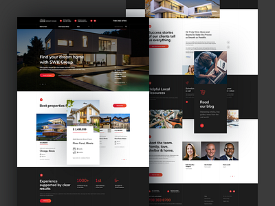 SWK Group House 🏘 agency chicago design developer home homedeveloper microsite minialistic minimalism onepage poland realestate theme ui ux web website wordpress