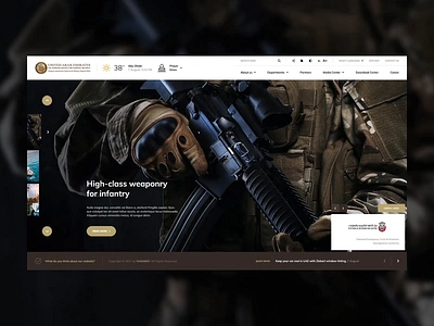 WAEMMO UAE agency branding design katowice ladingpage military minimal onepage poland soldier typography ui unitedarabemirates ux visiontrust weapon web website