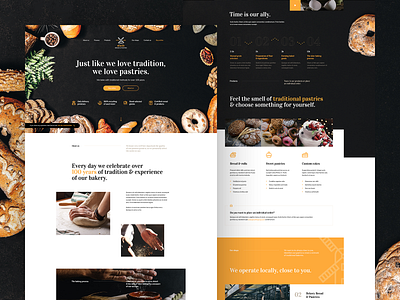 Bakery 🥨🌾 agency bakary bread cook food katowice landingpage mobile mobileapp mockup onepage pastries poland theme traditional ui ux visiontrust wordpress wordpresstheme