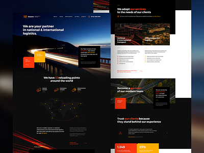 BeSpeed Logistic agency app branding car design landingpage logistics mobileapp onepage poland speed theme transport truck ui visiontrust web webdesign website wordpress