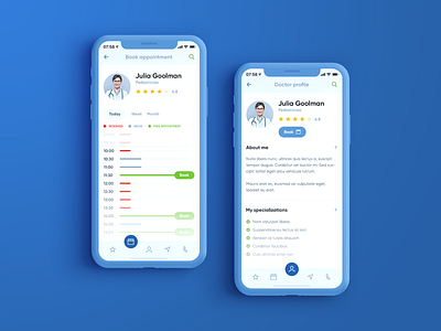 Appointment 👩‍⚕️📆 App agency app apple appointment book calendar doctor healthy hospital ios iphone iphonex mobileapp mockup poland profile visiontrust