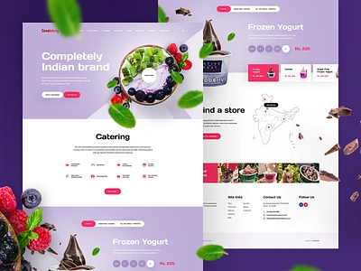 Cocoberry 🍦 agency app design frozen fruits healthy india landingpage onepage poland theme ui usa ux web webdesign website website animation wordpress yogurt