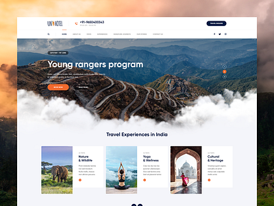 Unhotel 🏕 agency app design hero india landingpage mockup onepage poland theme travel ui usa ux web webdesign website website animation welcome wordpress