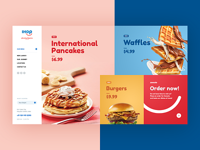 IHOP ❤️ agency app burger design hamburger hero landingpage mockup onepage pancakes poland restaurant theme ui ux web webdesign website website animation wordpress