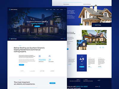 Belmar Roofing agency app design hero home island landingpage mockup onepage poland theme travel traveling ui ux web webdesign website welcome wordpress