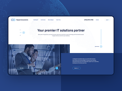 Repeat Consultants ♾ app computer design future hero it landingpage minimalist mockup onepage solutions theme ui ux web webdesign webdesigner website welcome wordpress