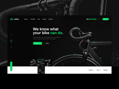 Bike Service 🚴‍♂️ agency animation app bicycle bike branding design illustration landingpage minimalist onepage poland ui ux visiontrust web webanimation webdesign website wordpress