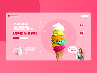 Ice Creams 🍦 agency animation app branding design icecream illustration landingpage minimalist mobile mobile design onepage poland ui ux visiontrust web webanimation webdesign website