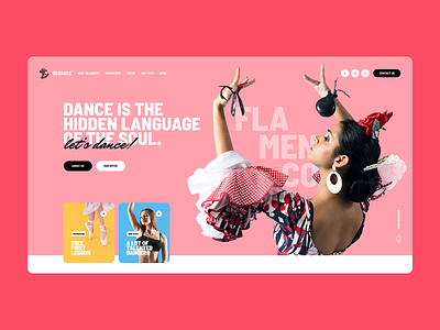 Let's dance! 💃🕺 agency app dance dancer design illustration landingpage minimalist mobile onepage poland school ui ux visiontrust web webanimation webdesign webdesigner website
