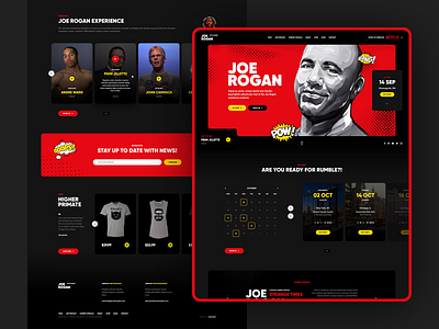 Joe Rogan 💥 design illustration joerogan landingpage minimalistic netflix onepage poland redesign standup tv ui ux video web webdesign webdesigner website