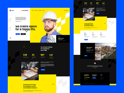Setra 👷‍♂️ app construction design landingpage minimalist minimalistic onepage theme ui ux web webdesign webdesigner website wordpress
