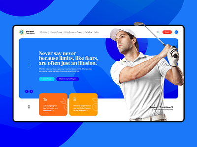 Virat Kohli Foundation app branding cricket foundation golf illustration player sport tennis theme ui ux viratkohli web webdesign webdesigner website wordpress