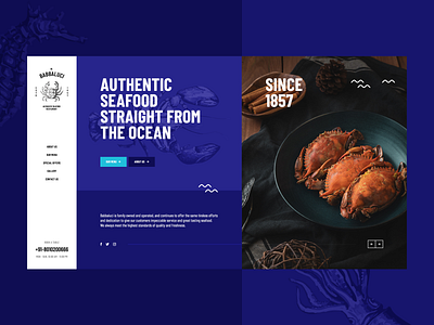 Babbaluci 🦐🐙🐟 branding design food illustration landingpage onepage restaurant seafood theme ui ux visiontrust web webdesign webdesigner website wordpress