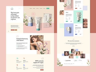 Maurelle 🌿 branding cosmetics design landingpage nature onepage packing ui ux vector visiontrust web webdesign webdesigner website
