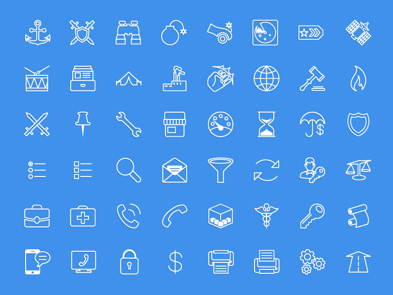 Outline icons (set) by Andrii Malinovskyi on Dribbble