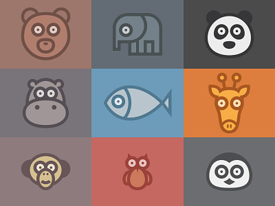 Animals icon set