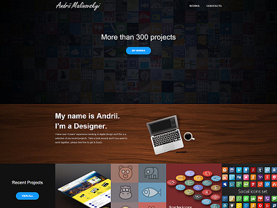 Personal site design homepage portfolio ui web website